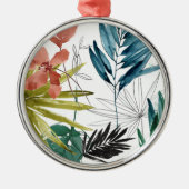 Tropische samenstelling metalen ornament (Voorkant)