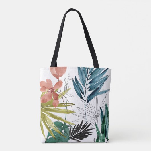 Tropische samenstelling tote bag (Achterkant)