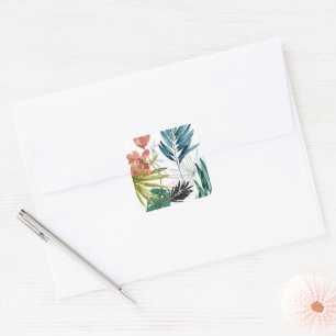 Tropische samenstelling vierkante sticker