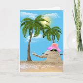 Tropische Sandman met Palms Note Kaart (Voorkant)