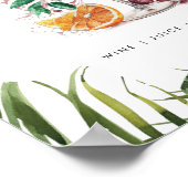 Tropische Sangria cocktailbar menuteken Poster (Hoek)