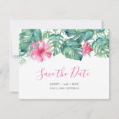 Tropische save de datum voor de bruiloft save the date (Voorkant)