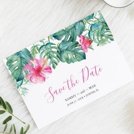 Tropische save de datum voor de bruiloft save the date