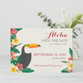 Tropische Save the Date Aankondiging (Staand voorkant)