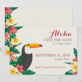 Tropische Save the Date Aankondiging (Voorkant / Achterkant)