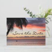 Tropische Save the Date Aankondiging (Staand voorkant)