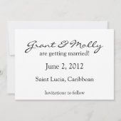 Tropische Save the Date Aankondiging (Achterkant)