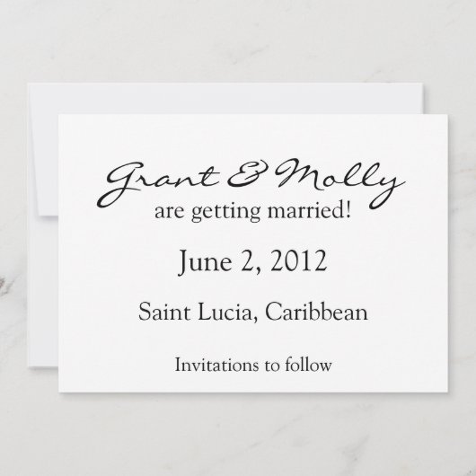 Tropische Save the Date Aankondiging (Achterkant)