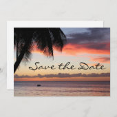 Tropische Save the Date Aankondiging (Voorkant / Achterkant)
