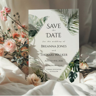 Tropische Save The Date - Destination Wedding Kaart