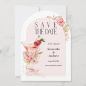 Tropische Save the Date Kaarten Aquarel (Voorkant)