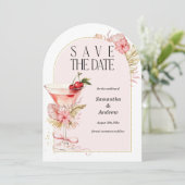 Tropische Save the Date Kaarten Aquarel (Staand voorkant)