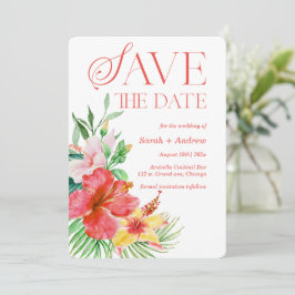 Tropische Save The Date Sjabloon Printbaar Kaart