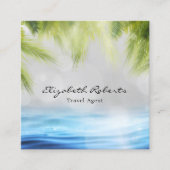 Tropische scène voor reisagent vierkante visitekaartje (Voorkant)