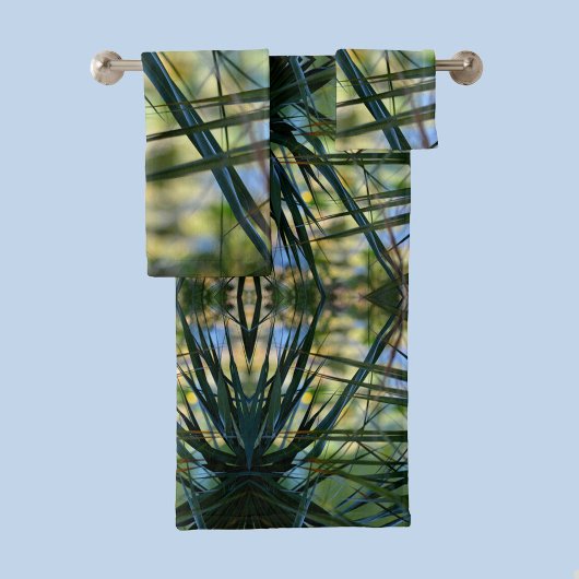 Tropische schaduwen bad handdoek