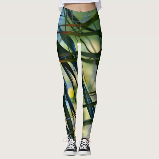 Tropische schaduwen leggings (Voorkant)
