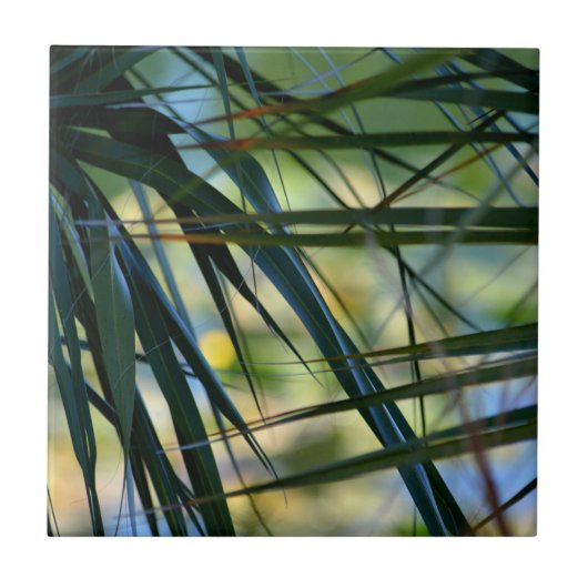 Tropische schaduwen tegeltje (Voorkant)