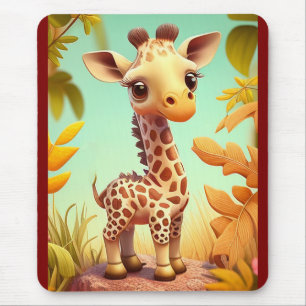Tropische Schattige Baby Giraffe Cartoon-37560 Muismat