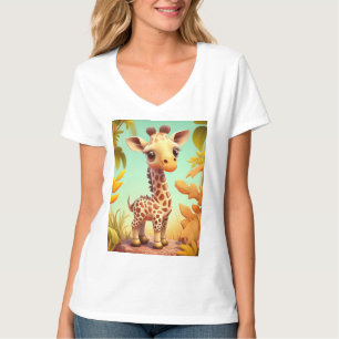 Tropische Schattige Baby Giraffe Cartoon-37560 T-shirt