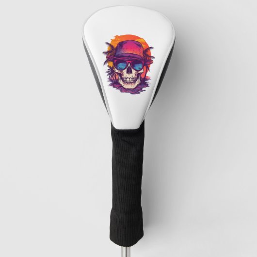 Tropische Schedel Vibe Golfheadcover (Voorkant)