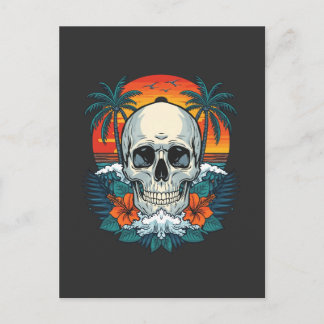 Tropische schedel zonsondergang  briefkaart