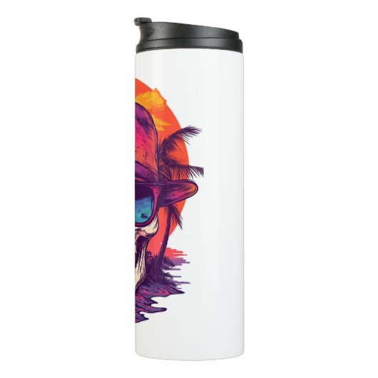 Tropische schedelvibe thermosbeker (Geroteerd rechts)