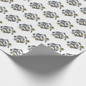 Tropische schelpen cadeaupapier (Hoek)