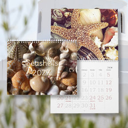 Tropische schelpen fotografie op maat kalender