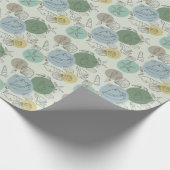 Tropische schelpen op het strand cadeaupapier (Hoek)