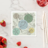 Tropische schelpen op het strand servet (Insitu)