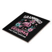 Tropische Schemer Flamingo Tegeltje (Zijkant)
