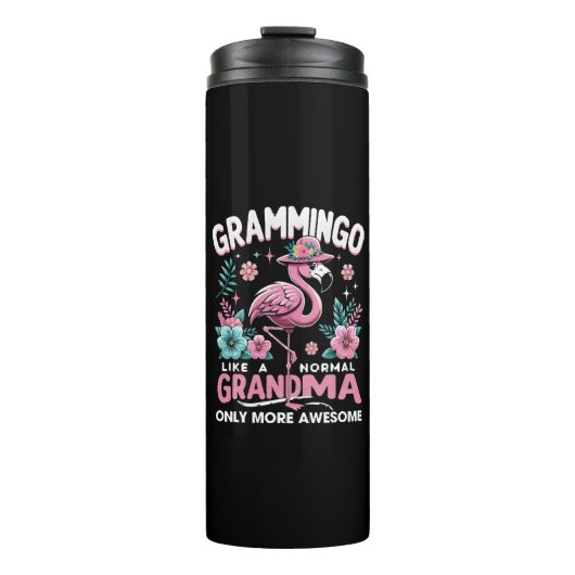 Tropische Schemer Flamingo Thermosbeker (Voorkant)