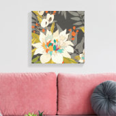 Tropische schemerbloemen canvas afdruk (Insitu (Woonkamer))