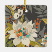 Tropische schemerbloemen keramisch ornament (Voorkant)