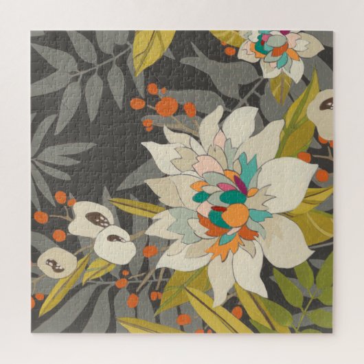 Tropische schemerbloemen legpuzzel (Verticaal)