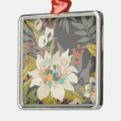 Tropische schemerbloemen metalen ornament (Links)