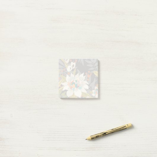 Tropische schemerbloemen post-it® notes (Op bureau)