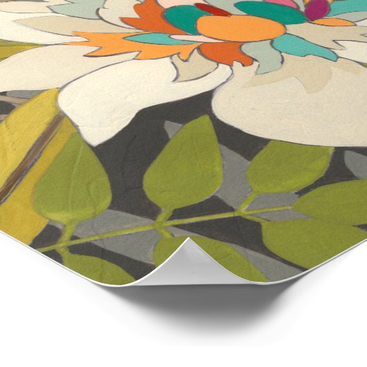 Tropische schemerbloemen poster (Hoek)