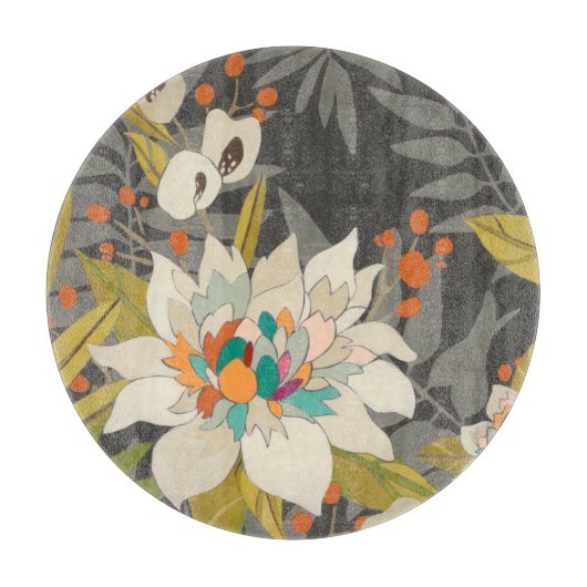 Tropische schemerbloemen snijplank (Voorkant)