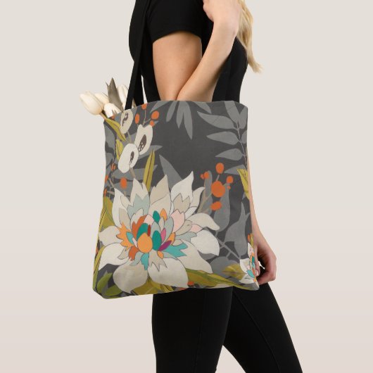 Tropische schemerbloemen tote bag (Dichtbij)