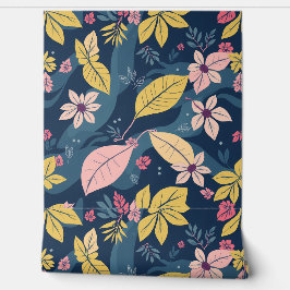 Tropische schemering bloemenpatroon behang