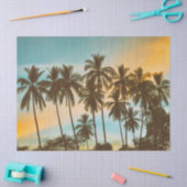 Tropische Schemering: Silhouet van Kokospalm Tissuepapier (Craft)