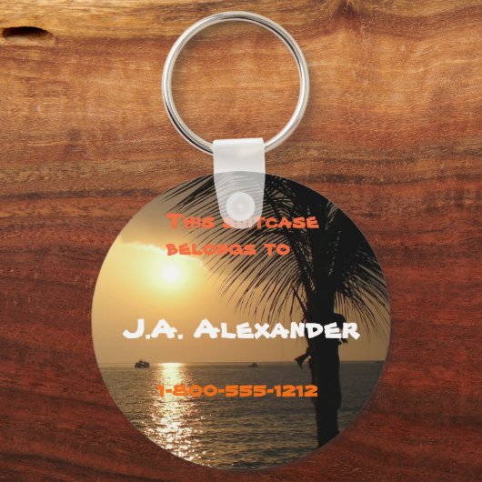 Tropische schemering sleutelhanger (Voorkant)