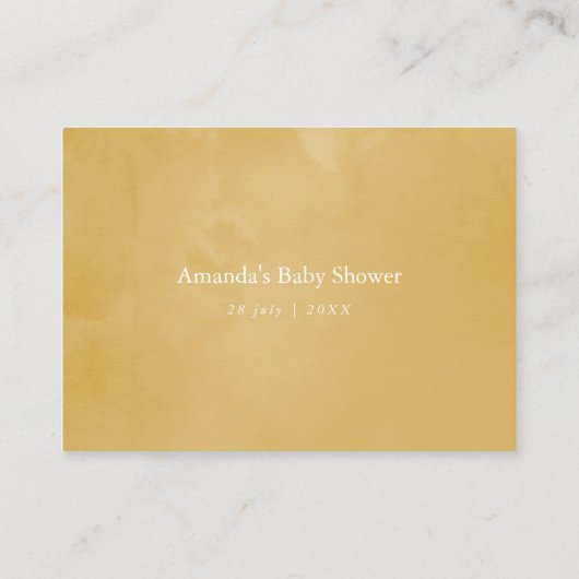 Tropische schermschoen voor Baby shower met zomerv Informatiekaartje (Achterkant)