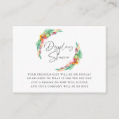 Tropische schermschoen voor Baby shower met zomerv Informatiekaartje (Voorkant)