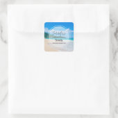 Tropische Schilderachtig foto-kaarszaken Vierkante Sticker (Tas)