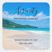 Tropische Schilderachtig foto's Vierkante Sticker (Voorkant)