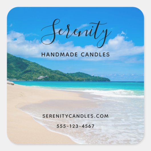 Tropische Schilderachtig foto's Vierkante Sticker (Voorkant)