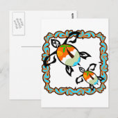 Tropische schildpad briefkaart (Voorkant / Achterkant)