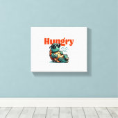 Tropische schildpad canvas afdruk (Insitu (Houten vloer))